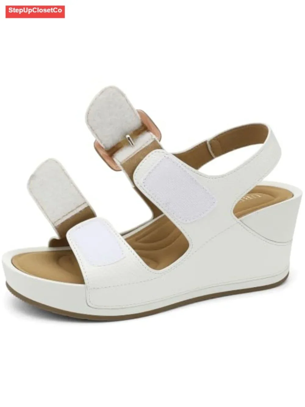 Women's Platform Wedge Sandals Open Toe Ankle Strap Adjustable Comfortable